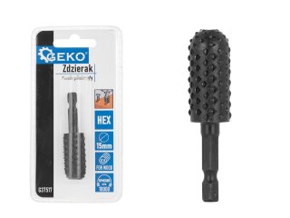 GEKO Zdzierak - tarnik półokrągły do drewna 15mm HEX (50/250) G37517