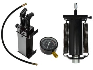 GEKO Zestaw do prasy 50T Pompa szybka Siłownik Manometr (1|2cz.) G02005