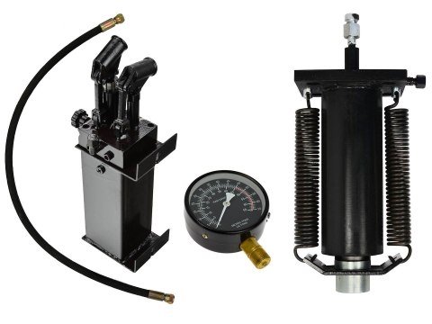 GEKO Zestaw do prasy 50T Pompa szybka Siłownik Manometr (1|2cz.) G02005