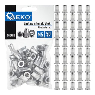 GEKO Zestaw nitonakrętek aluminiowych M5 0.5-2.5 50szt (160) G02911E