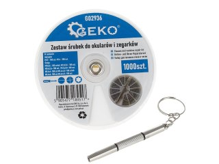 GEKO Zestaw śrubek do okularów i zegarków 1000szt. (125) G02936