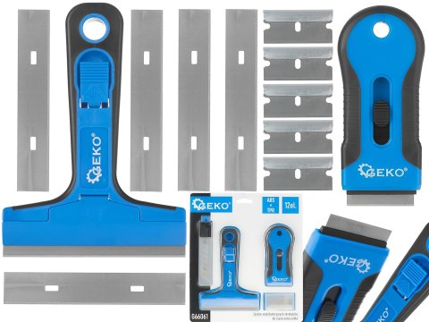 GEKO Zestaw wielofunkcyjnych skrobaków do czyszczenia szkła 12el. (12) G66061