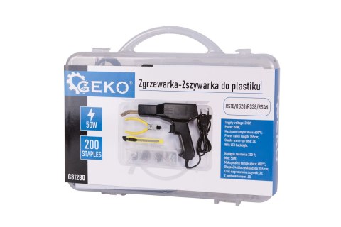 GEKO Zgrzewarka-Zszywarka do plastiku 50W 200 zszywek (20) G81280