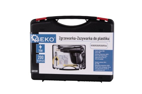 GEKO Zgrzewarka-Zszywarka do plastiku 70W 200 zszywek (20) G81281