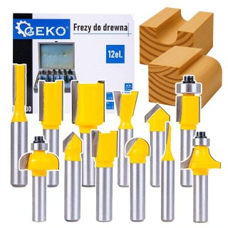 GEKO Frezy kształtowe do drewna 12 el./8mm/ GEKO(20) G01200
