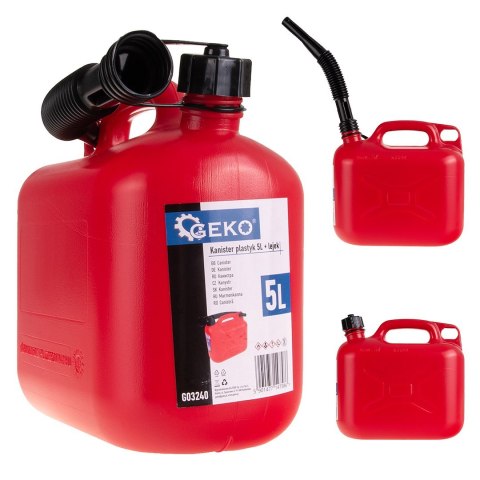 GEKO Kanister plastikowy 5L + lejek (3) G03240