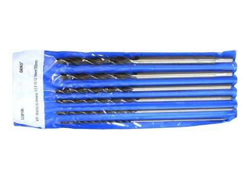 GEKO Kpl.6szt.wierteł do drewna 4-14mm/300mm (20) G38106