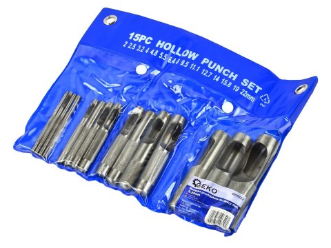 GEKO Kpl.przebijaków do skóry 15el.2-22mm(10/20) G01822