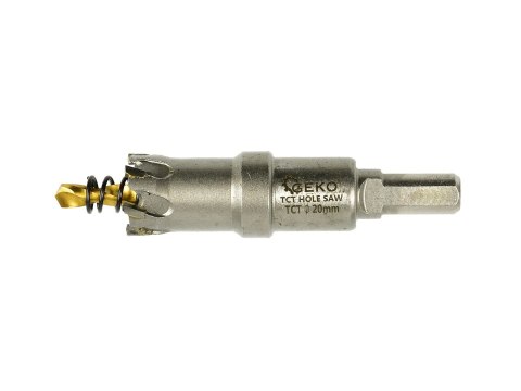 GEKO Otwornica widiowa - koronka do metalu 20mm z wiertłem tytanowym (100) G39682