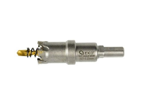 GEKO Otwornica widiowa - koronka do metalu 22mm z wiertłem tytanowym (100) G39683