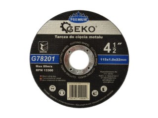 GEKO Tarcza do cięcia metalu GEKO PREMIUM 115x1,0 Inox(10/100/400) G78201