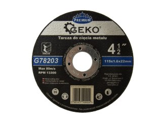 GEKO Tarcza do cięcia metalu GEKO PREMIUM 115x1.6 Inox (10/100/400) G78203