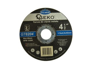 GEKO Tarcza do cięcia metalu GEKO PREMIUM 115x2 Inox (10/200) G78204