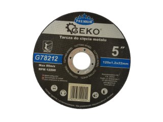 GEKO Tarcza do cięcia metalu GEKO PREMIUM 125x1,2 Inox (10/100/400) G78212