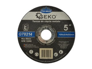 GEKO Tarcza do cięcia metalu GEKO PREMIUM 125x2 Inox (10/50/200/400) G78214