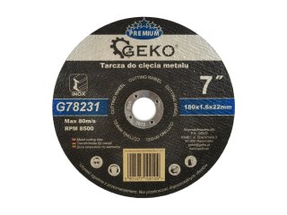 GEKO Tarcza do cięcia metalu GEKO PREMIUM 180x1.6 Inox (5/25/200) G78231