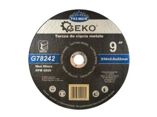 GEKO Tarcza do cięcia metalu GEKO PREMIUM 230x2 Inox (5/25/100) G78242