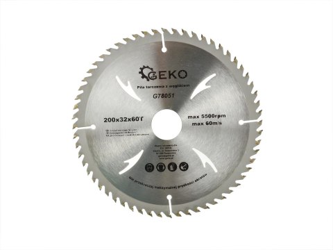 GEKO Tarcza do drewna 200x32x60T(otwory)(50) G78051