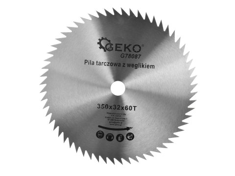 GEKO Tarcza do drewna 350x32x60T (otwory)(15/20) G78087
