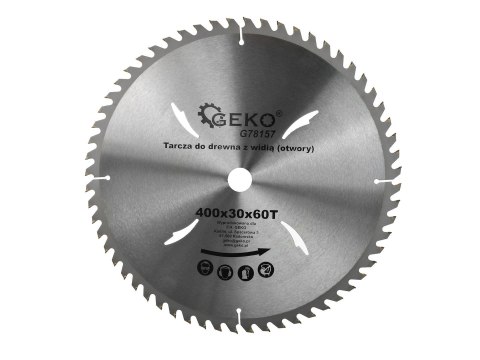 GEKO Tarcza do drewna 400x30x60T(otwory) (10) G78157