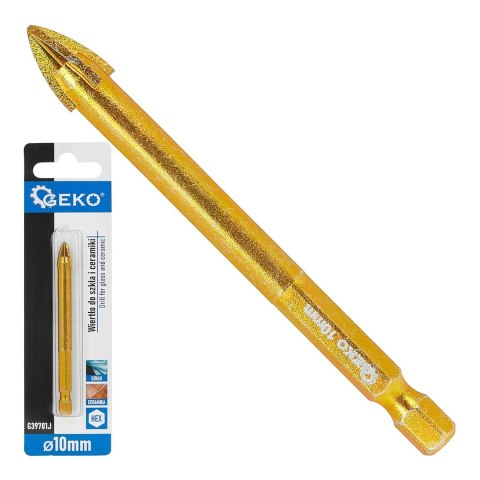 GEKO Wiertło do szkła i ceramiki HEX 10mm (500) G39701J