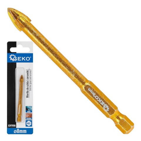 GEKO Wiertło do szkła i ceramiki HEX 8mm (500) G39701H