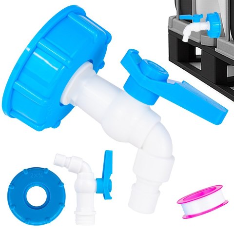 GEKO Zestaw - IBC nakrętka S60x6 + kran 3/4" - mauser (125) G70193