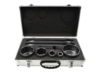 GEKO Zestaw frezów do muru 9el.(30,40,65,80,100mm+2 adaptery)(4) G40009