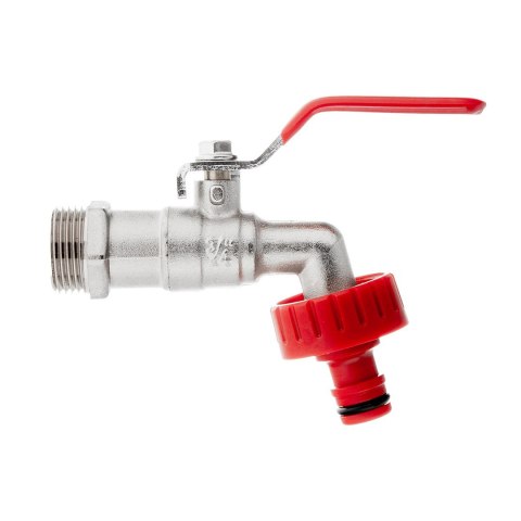 GEKO Zestaw - kran 3/4" z wyjściem na GZ 1" + nypel do szybkozłącza - mauser (50) G70186