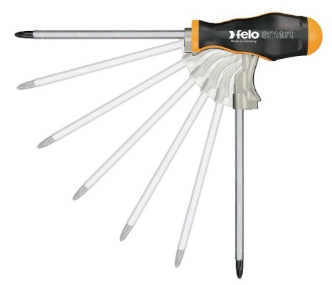 Felo Zestaw wkrętaków z ruchomą rękojeścią TORX HEX PZ PH 12szt. FL06081306