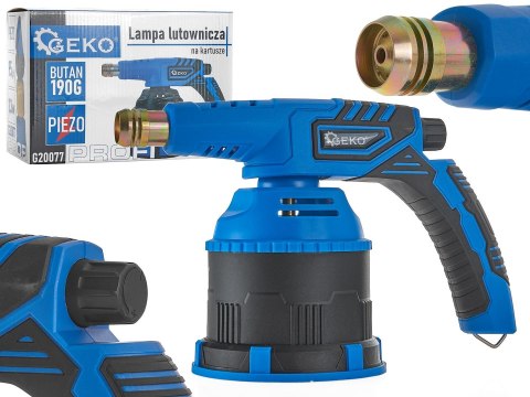 GEKO Lampa lutownicza z piezo na kartusze 190g PROFI (12) G20077