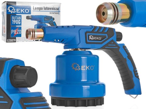 GEKO Lampa lutownicza z piezo na kartusze 190g metal PROFI (12) G20079