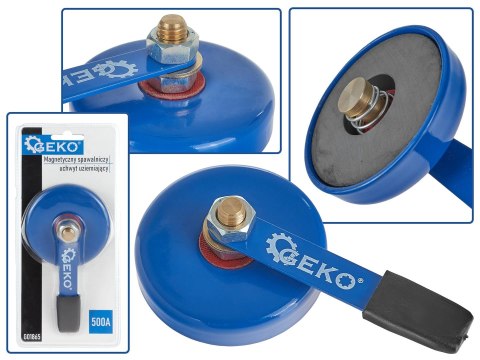 GEKO Magnetyczny spawalniczy uchwyt uziemiający 500A (12/24) G01865