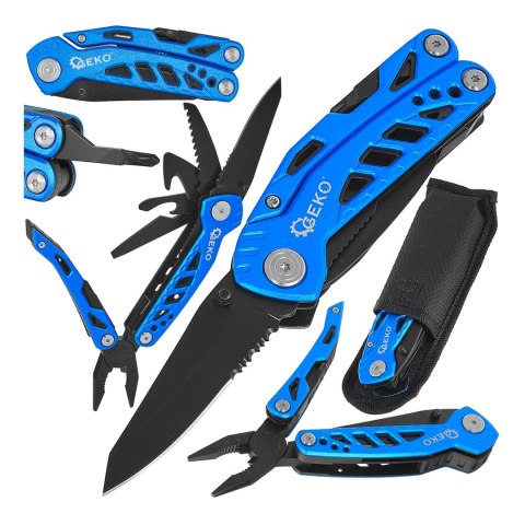 GEKO Multitool wielofunkcyjny GRIP BLACK SURVIVAL SERIES (48) G01905