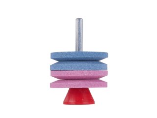 GEKO Ostrzałka podwójna do noży kosiarek na wiertarkę/wkrętarkę 2x53mm HEX (100) G83062