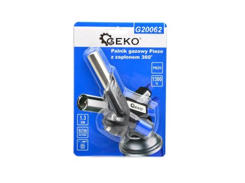 GEKO Palnik gazowy Piezo z zapłonem 360 stopni (10/40/100) G20062