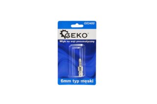 GEKO Wtyk na wąż pneumatyczny 6mm typ męski (blister) (10/100) G03400