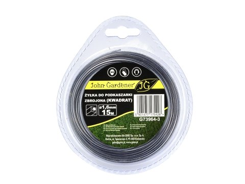 GEKO Żyłka do podkaszarki zbrojona(kwadrat) 1,6mmx15m (10/120) G73964-3