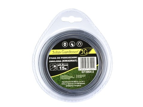 GEKO Żyłka do podkaszarki zbrojona(kwadrat) 2,0mmx15m (10/120) G73964-2