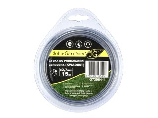 GEKO Żyłka do podkaszarki zbrojona(kwadrat) 2,7mmx15m (10/80) G73964-1