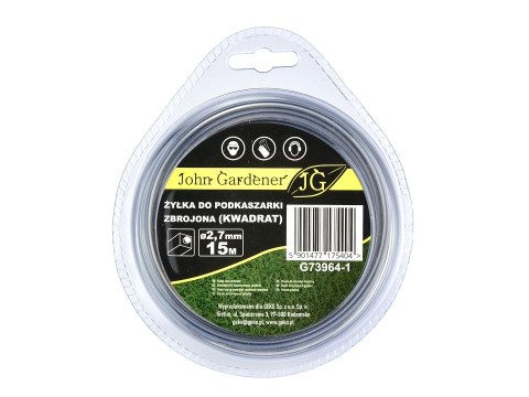 GEKO Żyłka do podkaszarki zbrojona(kwadrat) 2,7mmx15m (10/80) G73964-1