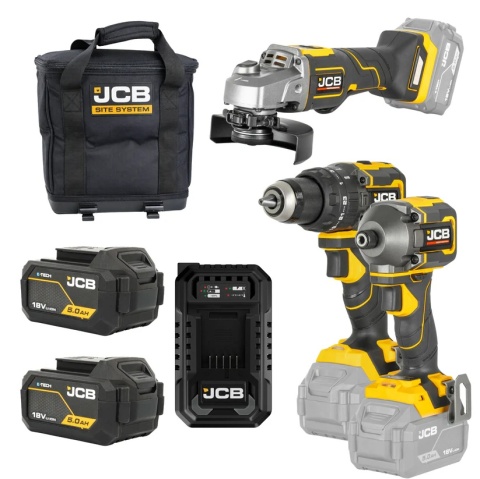 JCB Zestaw narzędzi akumulatorowych Wkrętarka szlifierka zakrętarka JCB-18PKIT-7