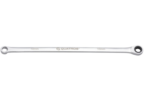 Quatros Klucz oczkowy bardzo długi z grzechotką 90 zębów 10mm 292mm QS50465A-10