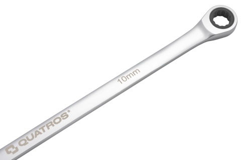 Quatros Klucz oczkowy bardzo długi z grzechotką 90 zębów 10mm 292mm QS50465A-10