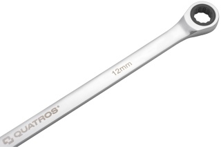 Quatros Klucz oczkowy bardzo długi z grzechotką 90 zębów 12mm 327mm QS50465A-12