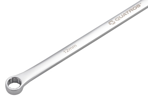 Quatros Klucz oczkowy bardzo długi z grzechotką 90 zębów 12mm 327mm QS50465A-12
