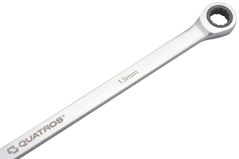 Quatros Klucz oczkowy bardzo długi z grzechotką 90 zębów 13mm 346mm QS50465A-13