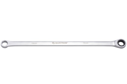 Quatros Klucz oczkowy bardzo długi z grzechotką 90 zębów 15mm 374mm QS50465A-15