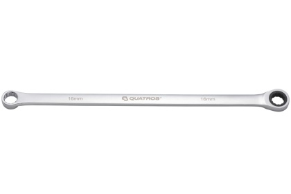 Quatros Klucz oczkowy bardzo długi z grzechotką 90 zębów 16mm 390mm QS50465A-16