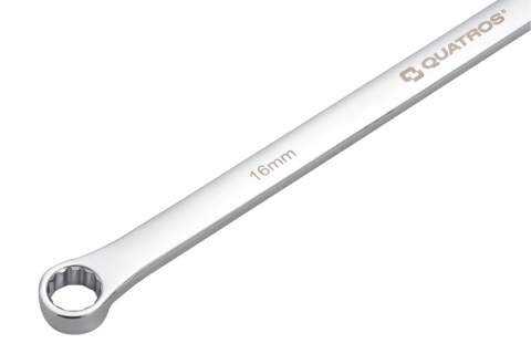 Quatros Klucz oczkowy bardzo długi z grzechotką 90 zębów 16mm 390mm QS50465A-16